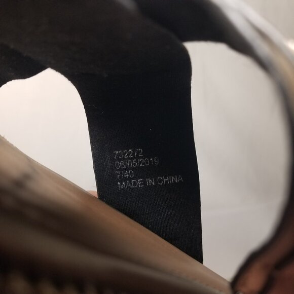 River Island Womens US 9 Slip On Snake Print Gold Chain Ring Embellished Sandal - Picture 3 of 15